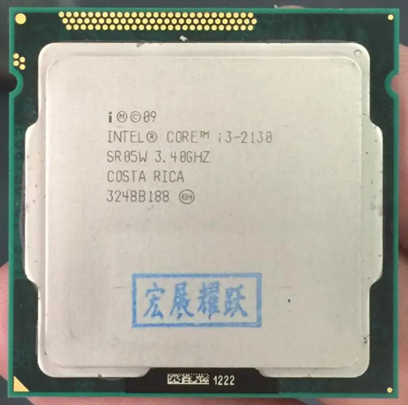 Процессор Intel Core i3-2130 I3 2130(3 м кэш, 3,40 ГГц) LGA1155 двухъядерный ПК настольный компьютер ЦП