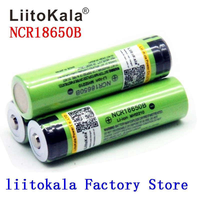 Liitokala 18650 аккумулятор 3400mAh 3,7 V Li-Ion NCR18650B аккумулятор 18650 Перезаряжаемый для фонарика(без PCB