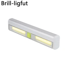 Питание от батареи 16 см COB Светодиодная подсветка под шкаф настенный светильник шкаф светильник аварийный переключатель для кухни ночной Светильник