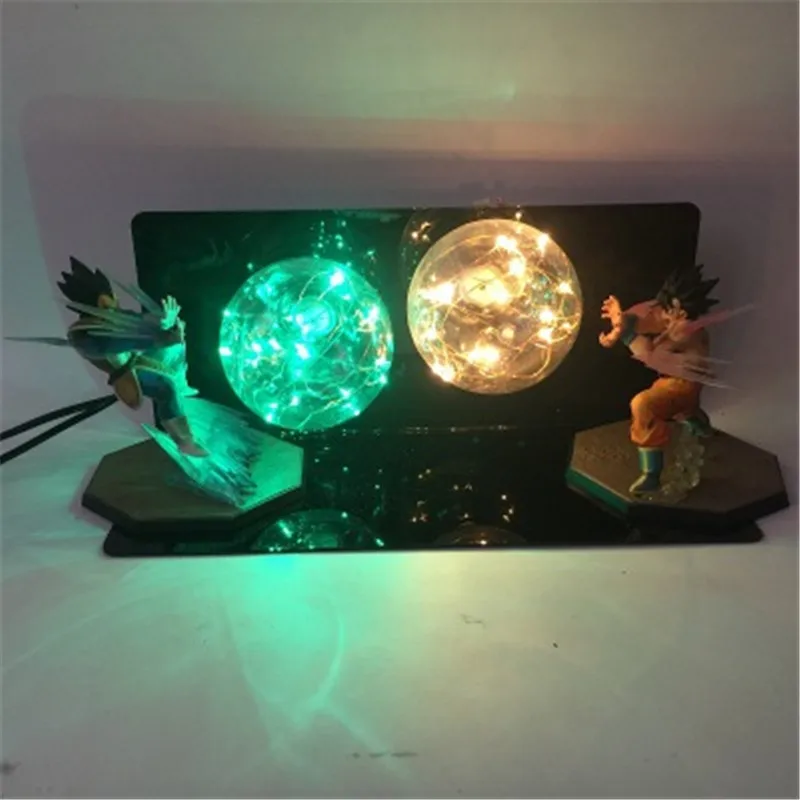 

Creative LED Table Lamp Dragon Ball Son Goku VS Vegeta Eye Protection Lamp Action Figure Model Decoration G2616