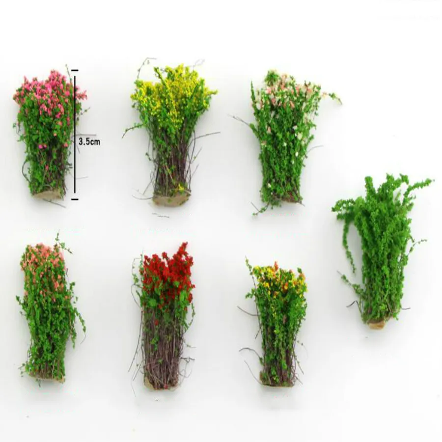 

2018 new 30Pcs/Lot Flower Model Trees Mixed Model Landscape Trees in 3.5cm bush