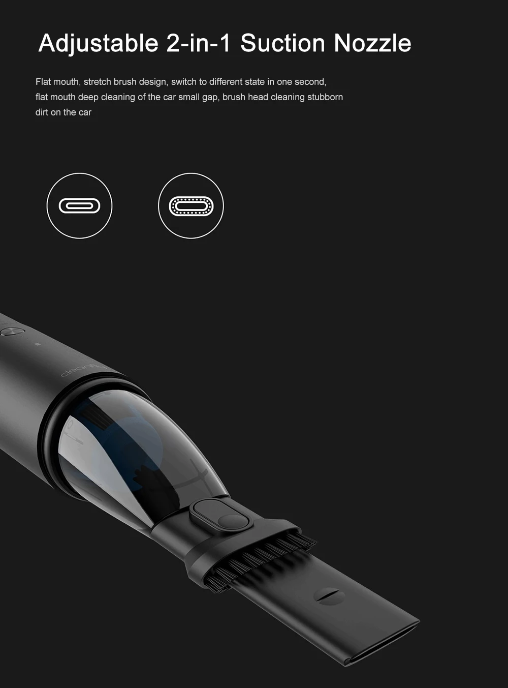 Xiaomi Cleanfly FVQ портативный автомобильный беспроводной ручной пылесос пылеуловитель коллектор сильный всасывающий быстрый заряд