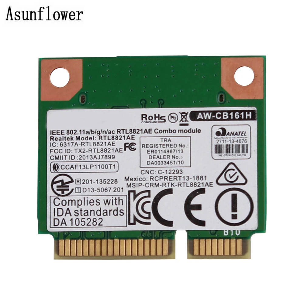 Для Azurewave AW-CB161H 802.11a/b/g/n/ac WiFi+ BT 4,0 RTL8821AE 2,4/5,0 GHz