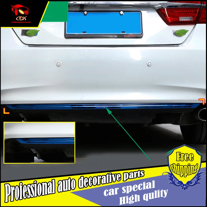 Car Styling Accessory Rear Bumper Plate Tail Bumper Trim For Toyota Camry 2015 - 2017 Stainless Steel Or ABS Chromium 1PCS/Set for porsche cayenne 2015 stainless steel outer rear bumper foot plate trim 1pcs car styling