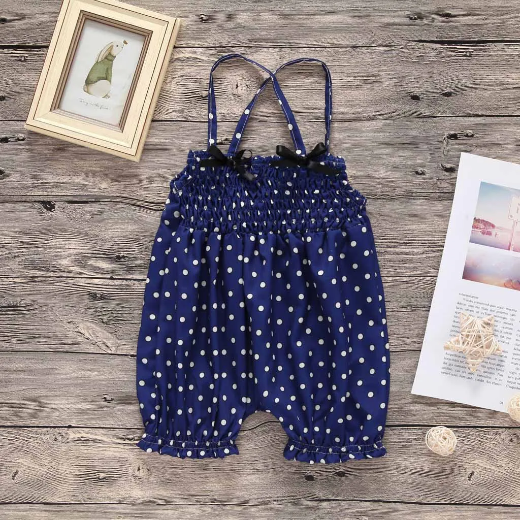 

MUQGEW toddler dresses Newborn Infant Kids Baby Girls Sleeveless Dot Romper Jumpsuit Outfits Clothes princesa dress