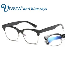 IVSTA анти-Синие лучи компьютерные очки мужские игровые полу оправа оптическая оправа очки близорукость чтения UV400 прозрачные желтые линзы