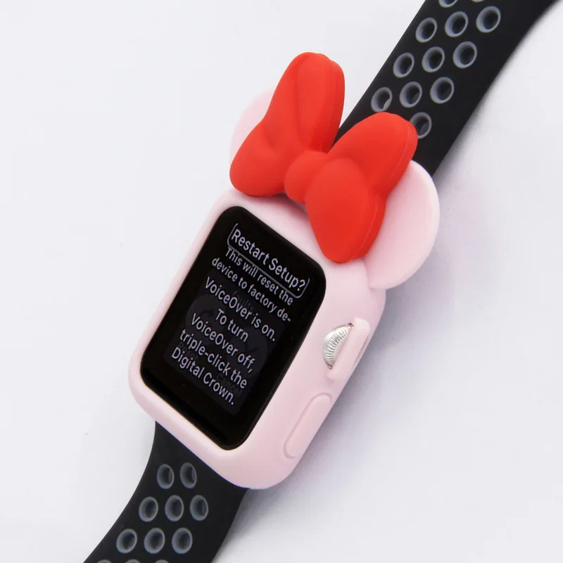 Чехол KLFS для Apple силиконовый чехол с бантом iWatch 4 3 2 1 38 42 40 44 мм|Ремешки часов| |