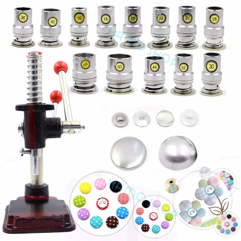 

100set/lot #18 Round Fabric Aluminum Covered Cloth Button With One Tool Metal Handmade Free Shipping