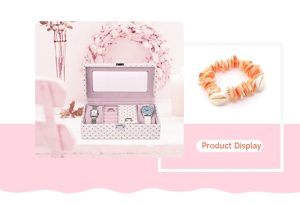 Watch Box Jewel Windowed Organizer Storage Bracelets Rings Earrings Holder  (6)