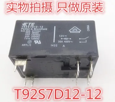 

T92S7D12-12 TE Tyco Potter Brumfield T92 Relay 30A 12V 2 from A DIP6 new and original