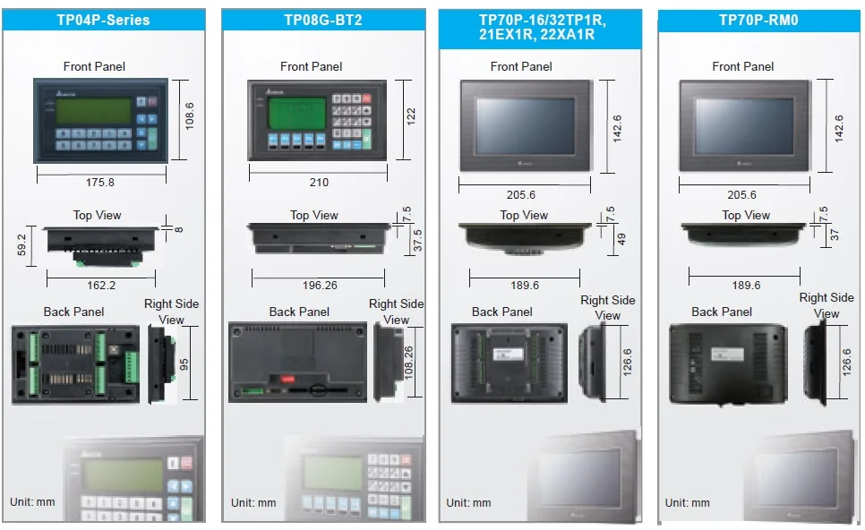 TP70P-21EX1R Сенсорная панель ЧМИ со встроенным PLC в коробке