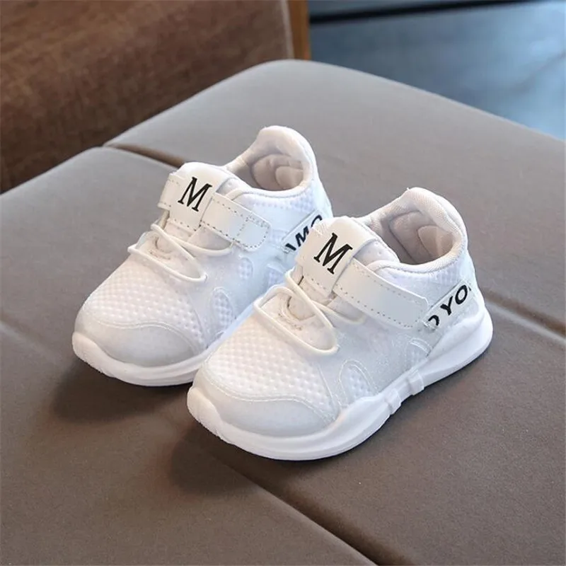 Kids Sneakers Lace Up Mesh Running Breathable Sport Shoes Tennis Boys Girls 2-6Y