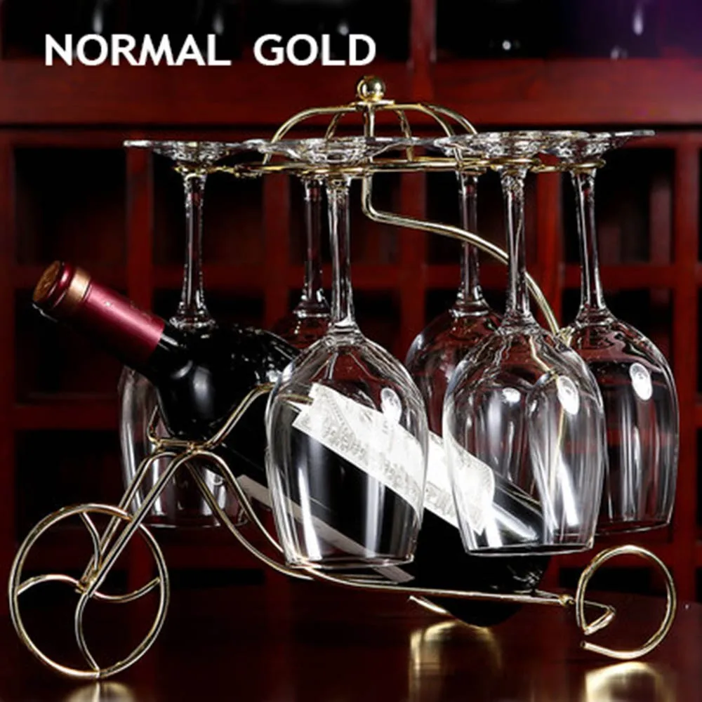 Decorative Racks Wine Bottle Holder Hanging Upside Down Cup Goblets Display Rack Iron Wine Stand Arts Design KC1283  (15)