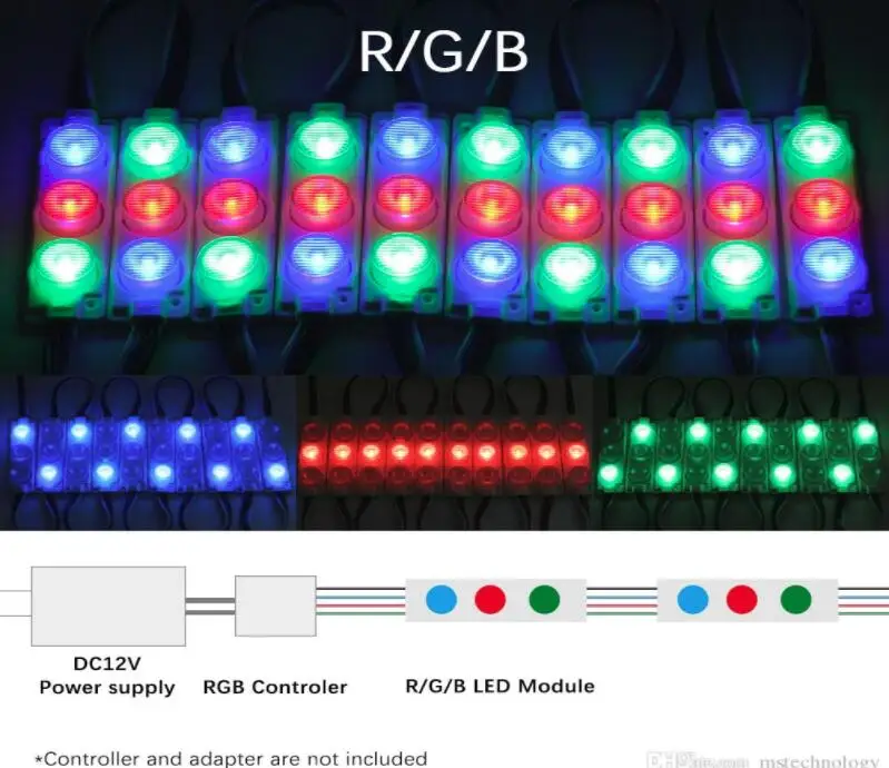 Бесплатная доставка, светодиодные модули, для письма канала высокой Brightness4 LED SMD 5050 водонепроницаемый 3 года гарантии 20 шт./лот