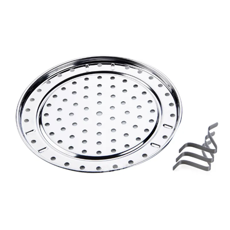 Stainless Steel Round Steamer Tray 20/22/24/26cm Convient Three-Leg Steamer Dumpling Tray Kitchenware Cooking Tools