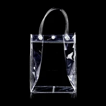 Пользовательский рекламный прозрачный ПВХ сумка ПВХ пластиковый виниловый хозяйственная сумка с индивидуальным принтом логотипа