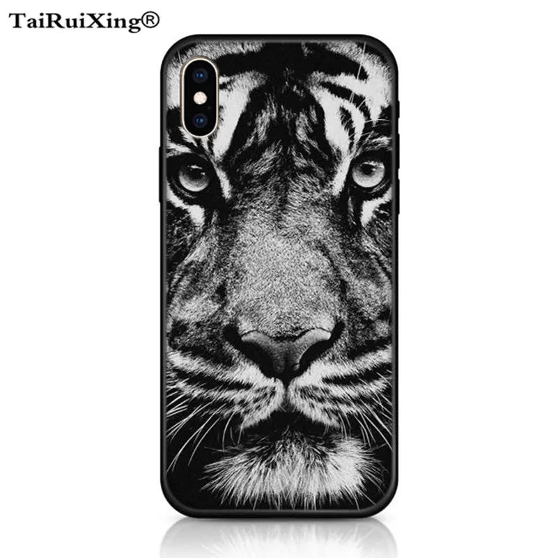 Чехол с 3D рельефным глянцевым белым тигром для Samsung Galaxy A6 A8 Plus J2 Pro J4 J6 J8 2018 EU S8 S9 J3 J5