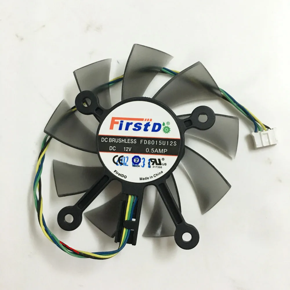 Видеокулер для ASUS GTX 1050ti/750/750ti охлаждение видеокарты 75 мм FD8015U12S а GTX1050ti GTX750