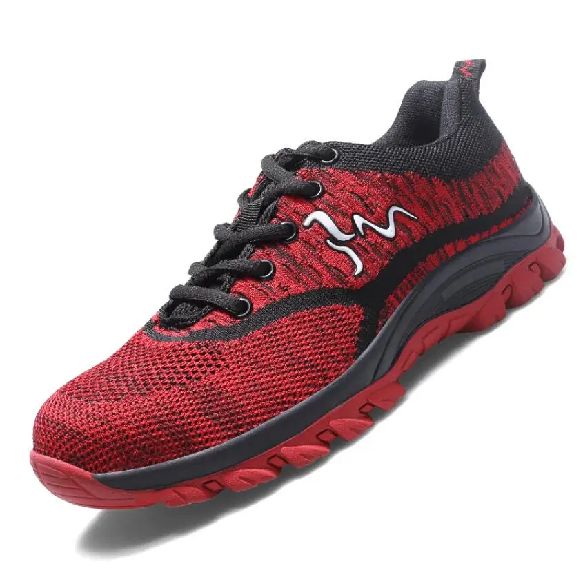 Summer 2019 Men Steel Toe Work Safety Shoes Lightweight Breathable Casual Sneaker Prevent piercing Protective boots