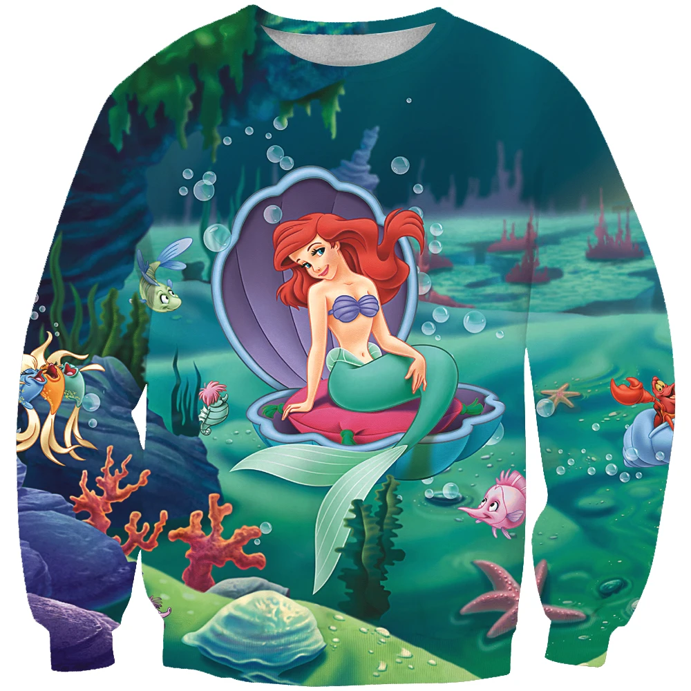 YX GIRL дропшиппинг 3d модный свитер классический мультяшный рисунок Русалка Принцесса Печатный Мужской Женский Повседневный пуловер