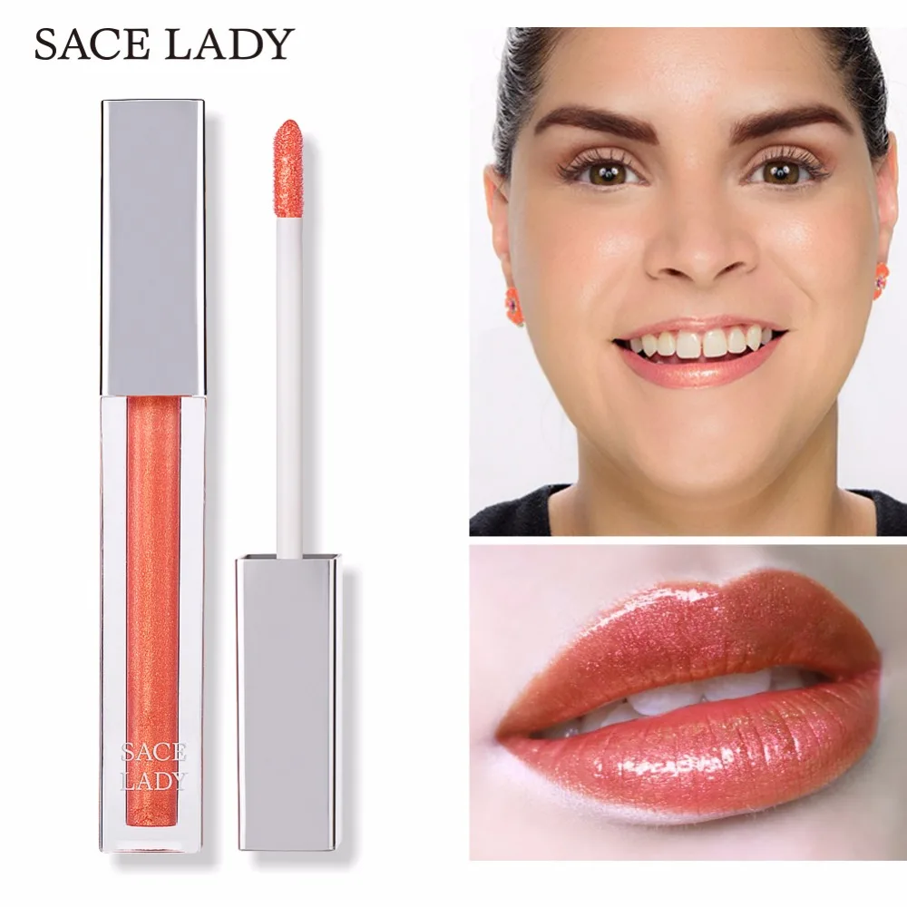 Зеркальный блеск для губ SACE LADY телесный оттенок 9 цветов долговечная Женская