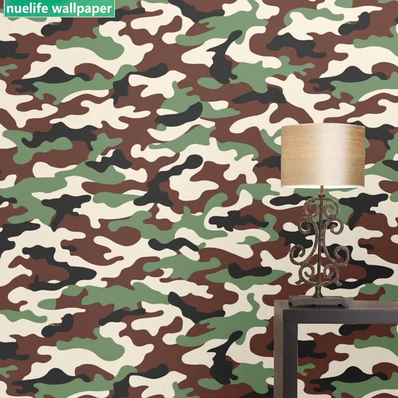 Us 26 72 10 Off Camouflage Pattern Army Green Wallpaper Restaurant Club Living Room Kids Room Bedroom Tv Background Wall Decoration Wallpaper In