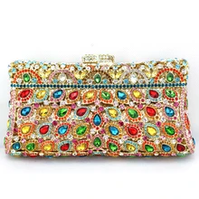 Multi Farbe Kristall Kupplung Abendtaschen Kissen Beste Handarbeit Geldbörsen Designer-taschen Verkauf für Hochzeit Kristall Abend Kupplung