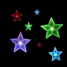 200X! Дешево светодиодный пентаграмма присоски Ночной светильник с индивидуальным посылка декоративная лампа на пуговицах номер спать ночью свет лампы