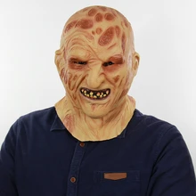 Ealistic костюм для взрослой вечеринки ужасная маска Deluxe Freddy Krueger страшная маска на Хеллоуин Карнавальная маска зомби Карнавальная маска