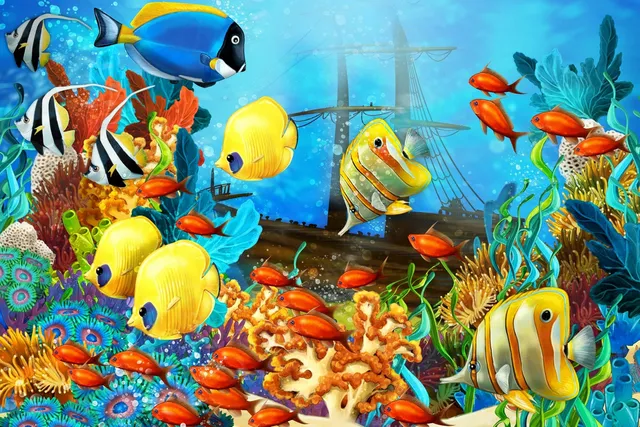 home decoration underwater fish
