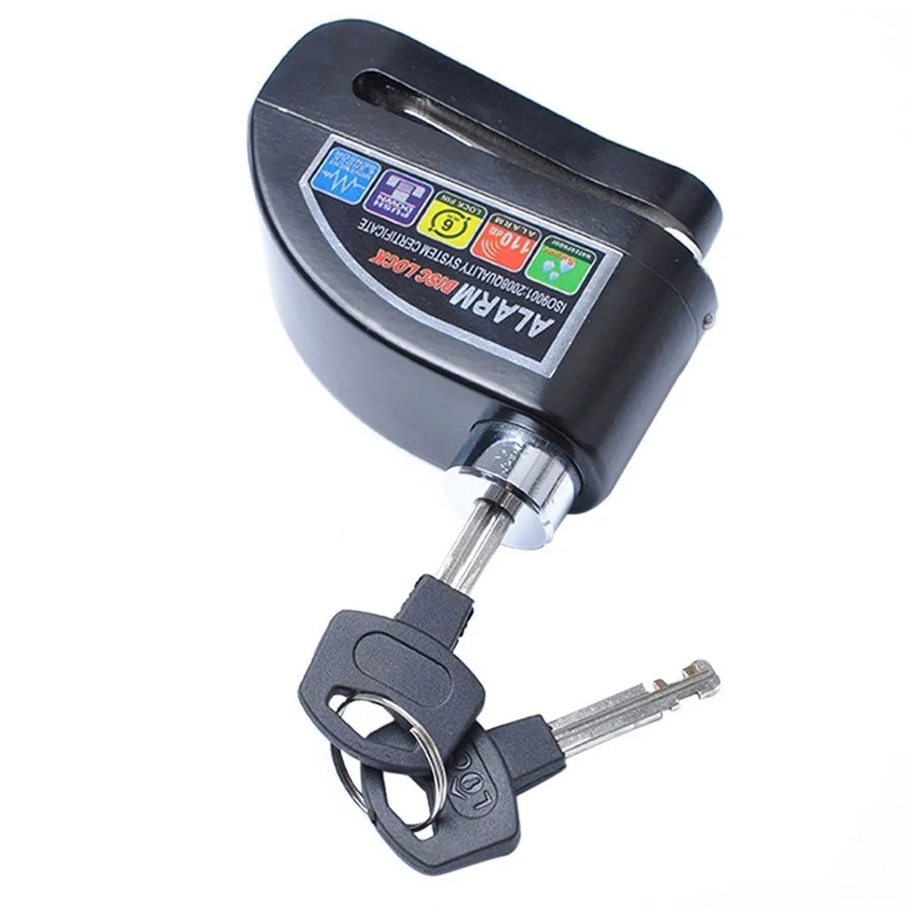 Motorcycle Scooter Anti theft Brake Disc Lock Wheel Alarm Security Loud
