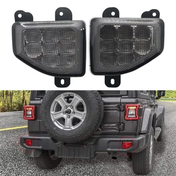 

Led rear Bumper Tail light for Jeep Wrangler JL 2018 2019 Smoke Len Rear Bumper Reflector Fog Brake Warn Light