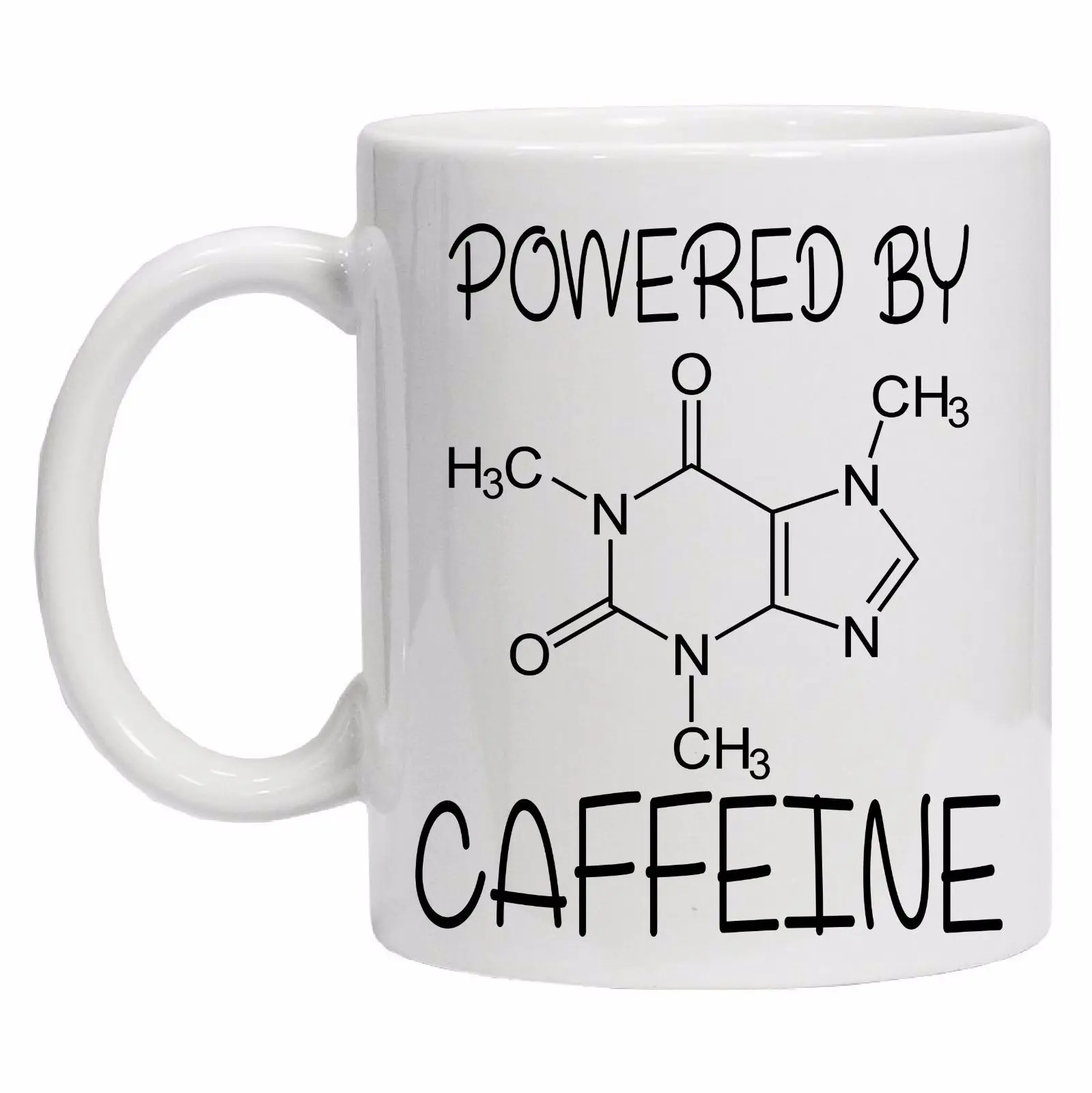 

Powered By Caffeine Formula Geek Nerd Funny Tea Coffee Ceramic Mug