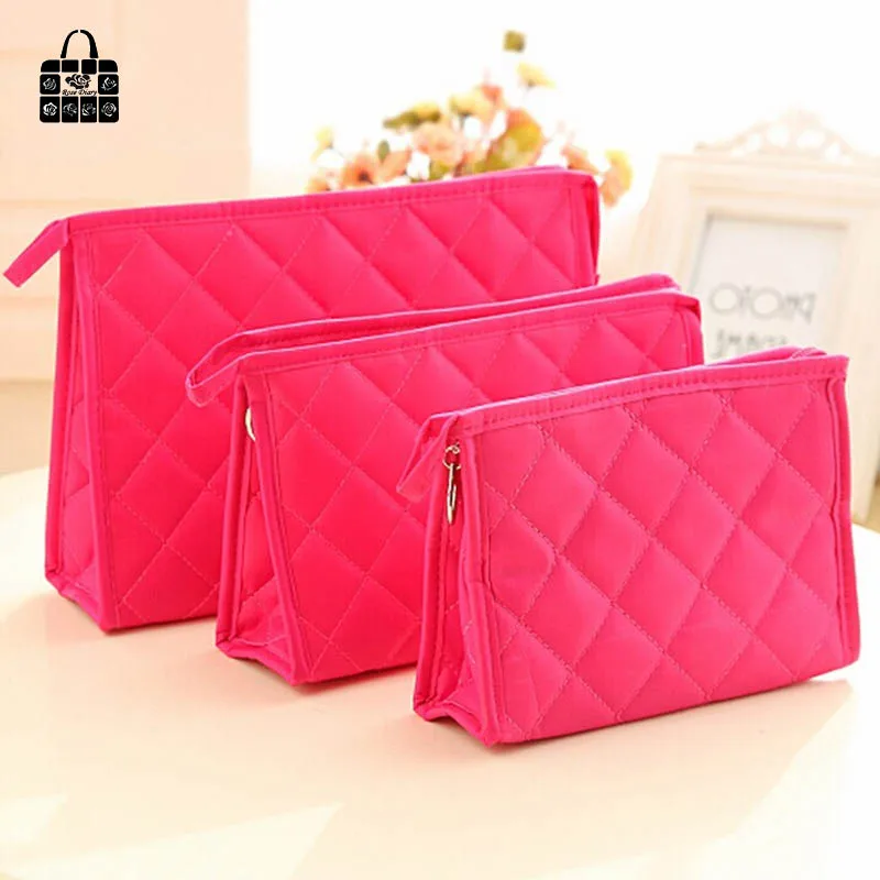 ROSEDIARY Large capacity Diamond lattice Women Cosmetic Bag Organizer