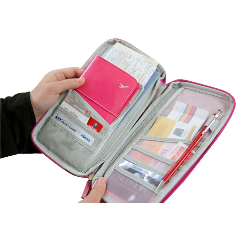 

Fashion Passport Storage Bag Travel Functional Bag Portable Passport Holder Document Organizer Credit Card ID Card Cash Holder