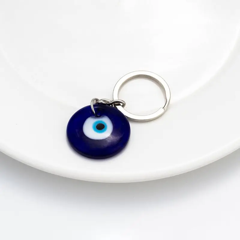 Турецкий синий злой брелок для ключей в форме глаза автомобильный брелок амулет счастливый Шарм подвесной кулон