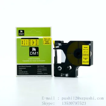 

PUTY 40918 Compatible Dymo D1 manager 9mm black on yellow used for Dymo Label Printer P-touch Label Maker