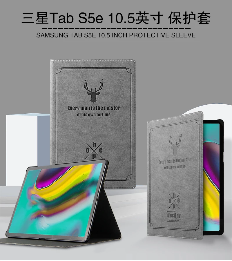 Tanie Do Samsung Galaxy Tab S5E 10.5 etui ochronne PU skórzane etui do Samsung Tab S5e SM T720 SM T725 10.5 \
