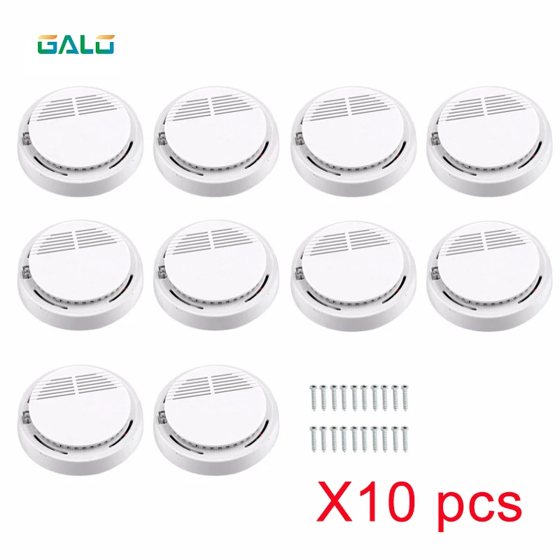 

85dB Fire Smoke Detector Protection Alarm Sensor Independent Cordless Smoke Monitor for Home Office Security Family Guard