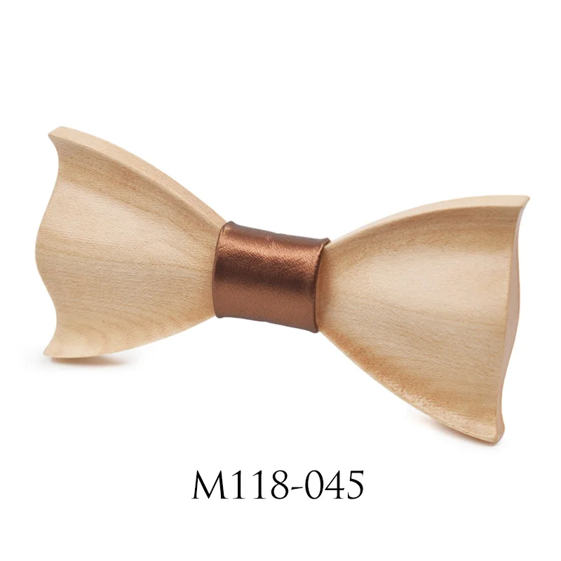 Новинка, мужской галстук-бабочка из дерева, для свадьбы, классический деревянный галстук-бабочка, дерево, 3D Ручная работа, корбата, деревянные Галстуки Gravata - Цвет: 118045