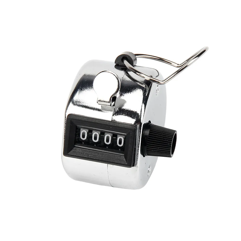 

Jessica's Store Tally Counter Hand Held Clicker 4 Digit Chrome Palm Golf People Counting Club