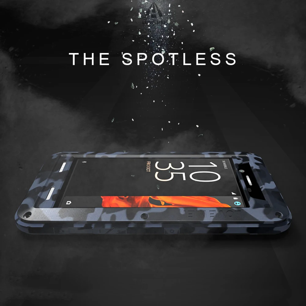 

Aluminum Alloy Army Camouflage Metal Cover Shell Case For Xperia XZs XZ Anti Collision Case Shockproof case Camouflage Pattern