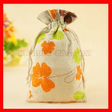 100 шт./лот льняная ткань мешок подарка