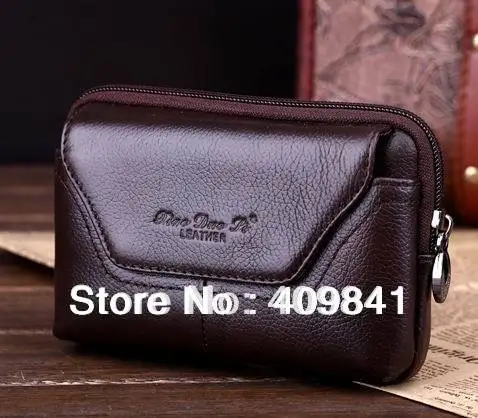 100 Genuine Leather Belt pouch Crossover Waist Case for Star F9006 mini MTK6582 Quad Core Android