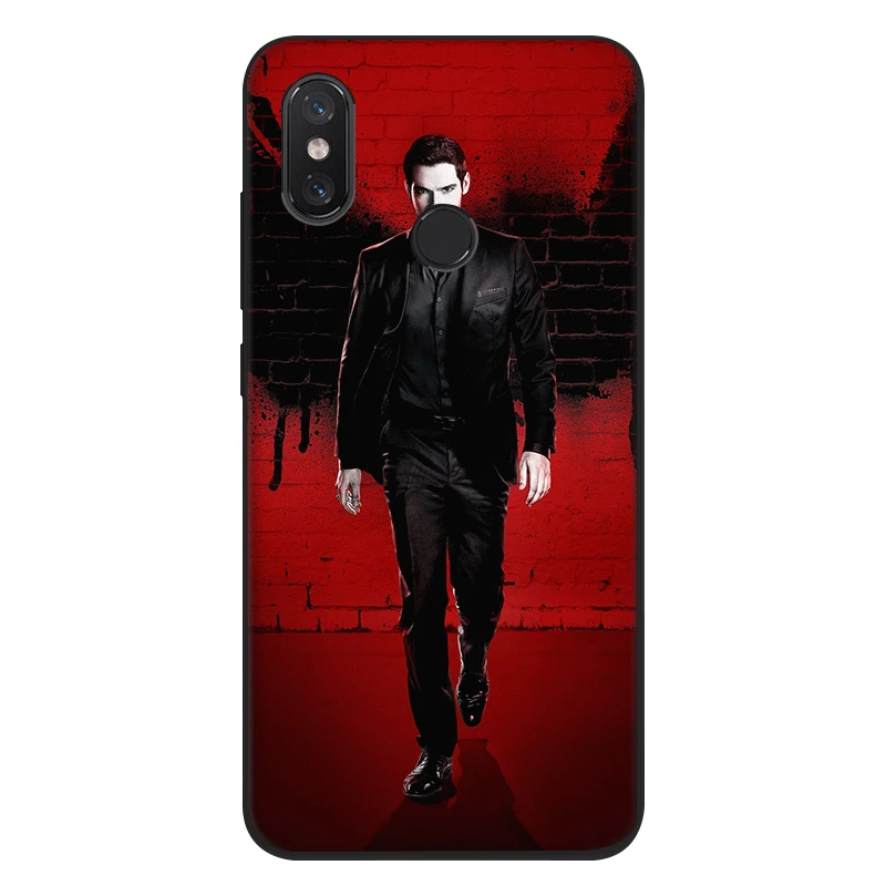 Силиконовые черные ТПУ чехлы для Xiaomi Mi 6 8 A1 A2 F1 lucifer ТВ серии постер