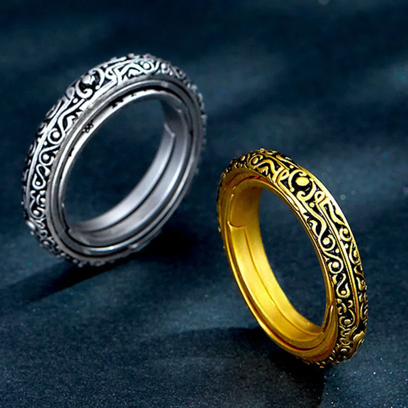 New Tready Astronomical Sphere Ball Ring Cosmic Finger Couple Lover Rings For Men Jewelry