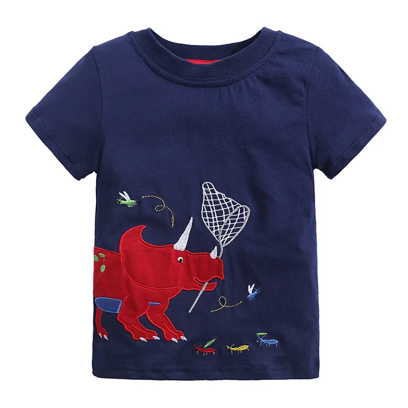 Новые летние детские футболки для новорожденных, одежда для мальчиков, брендовые Детские футболки с мультяшным автомобилем, футболка для маленьких мальчиков - Цвет: 7879