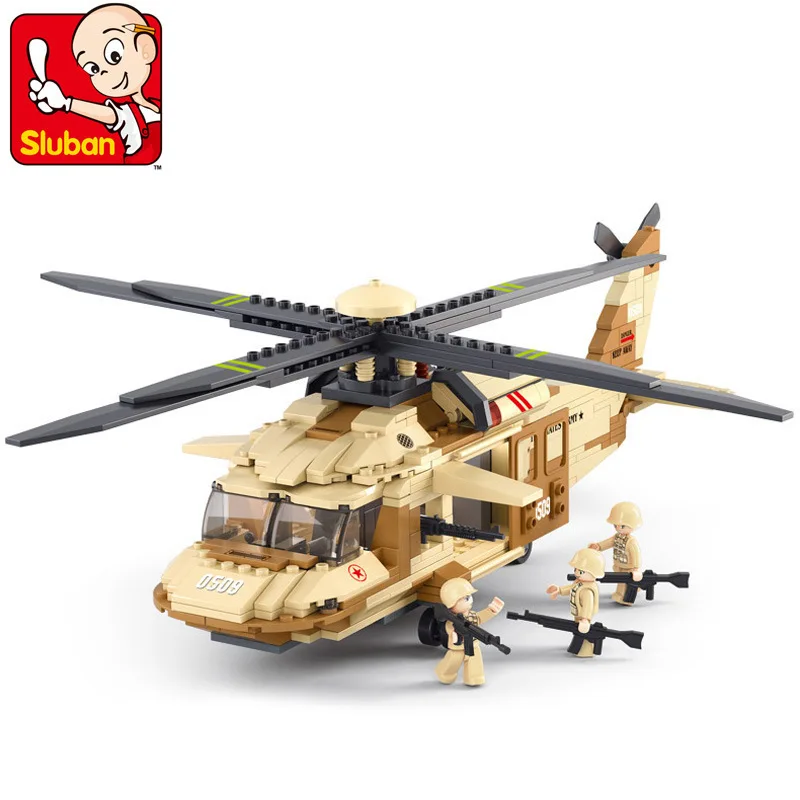 

Sluban model building kits compatible with lego city plane 503 3D blocks Educational model & building toys hobbies for children
