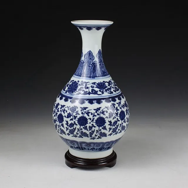Traditional Chinese Blue&White Porcelain Potin Vases from Home