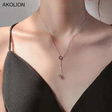 Серебряное магическое ожерелье с кулоном в форме кубика s 925 AAA с цирконием внутри колье ожерелье с полыми круговыми буквами ожерелье для женщин ювелирные изделия